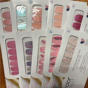 Color Street Pink and Glitter Nail Polish Strips Collection